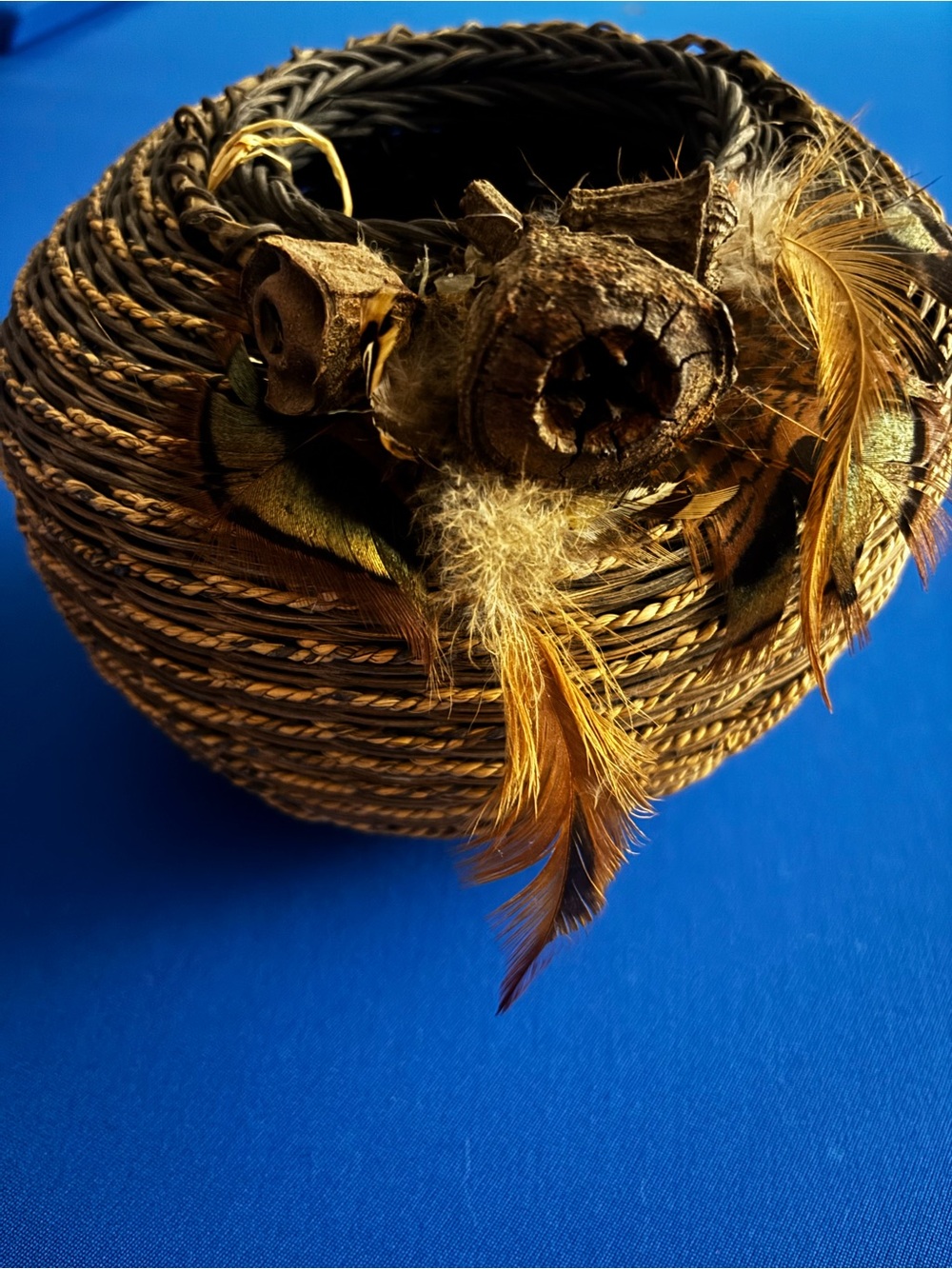fine art contemporary basket by artist Judith Bates . SS51 signed .